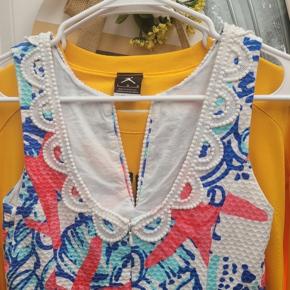 Lily Pulitzer Star Fish Dress Sz 0 Like New - Picture 6 of 9